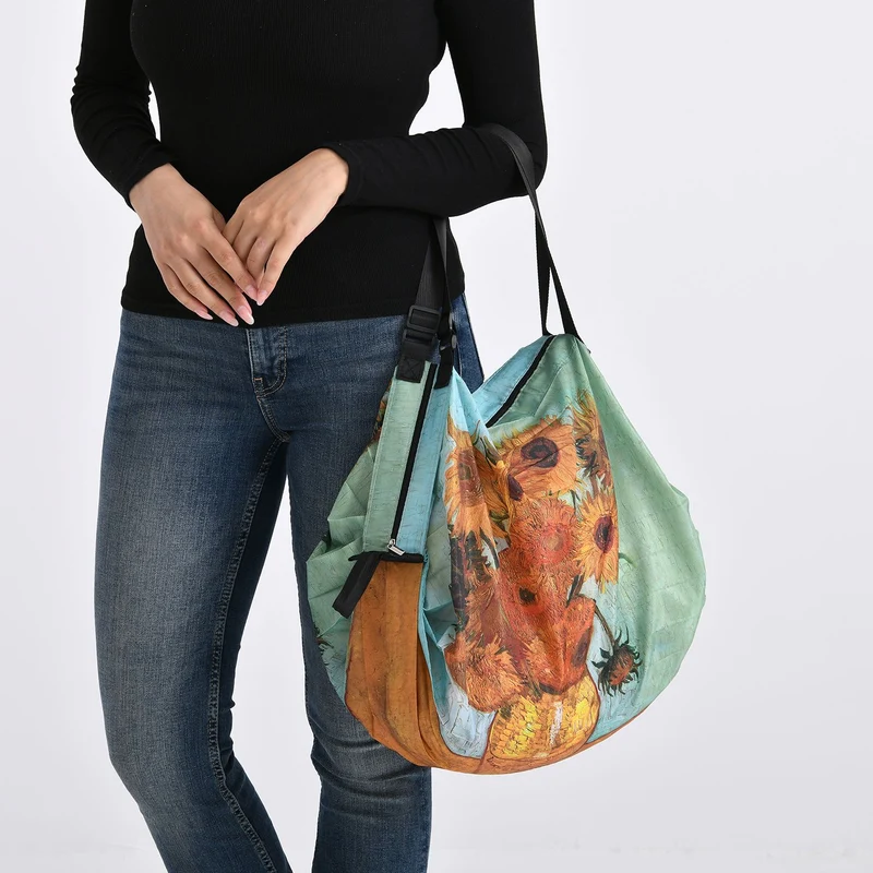 Shopper Tasche mit La Plume Mucha Design, 40x30x12cm, Mucha