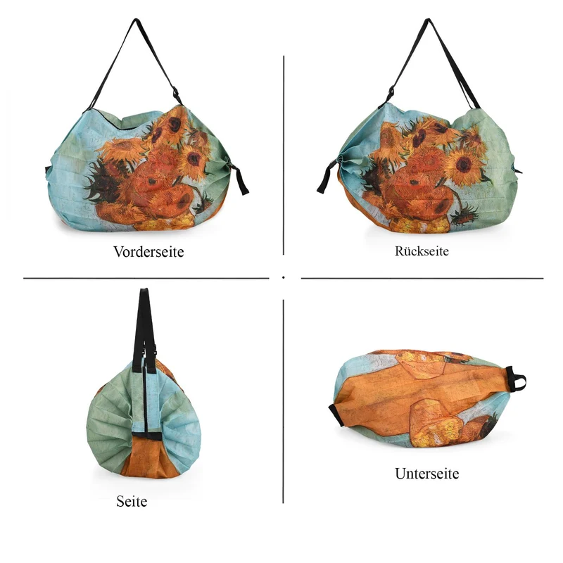 Shopper Tasche mit La Plume Mucha Design, 40x30x12cm, Mucha