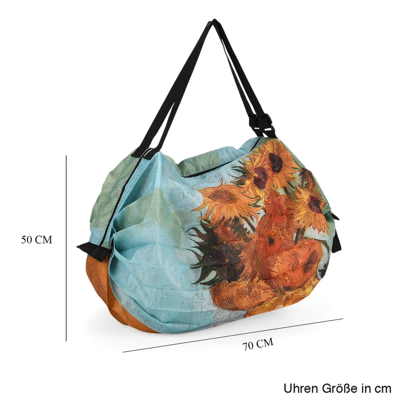 Shopper Tasche mit La Plume Mucha Design, 40x30x12cm, Mucha