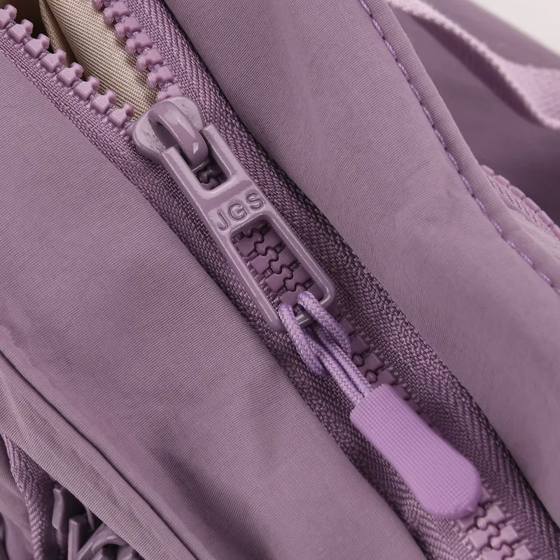 Crossbody-Schultertasche mit Mehrfachfächern, 31x30x14 cm, Schwarz
