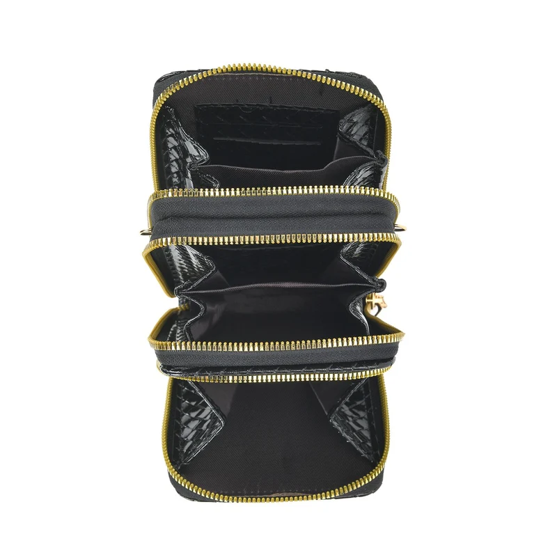 PASSAGE geprägte Kunstleder-Umhängetasche mit RFID-Schutz und langer Trageriemen, 13x7.5x19 cm, Orange