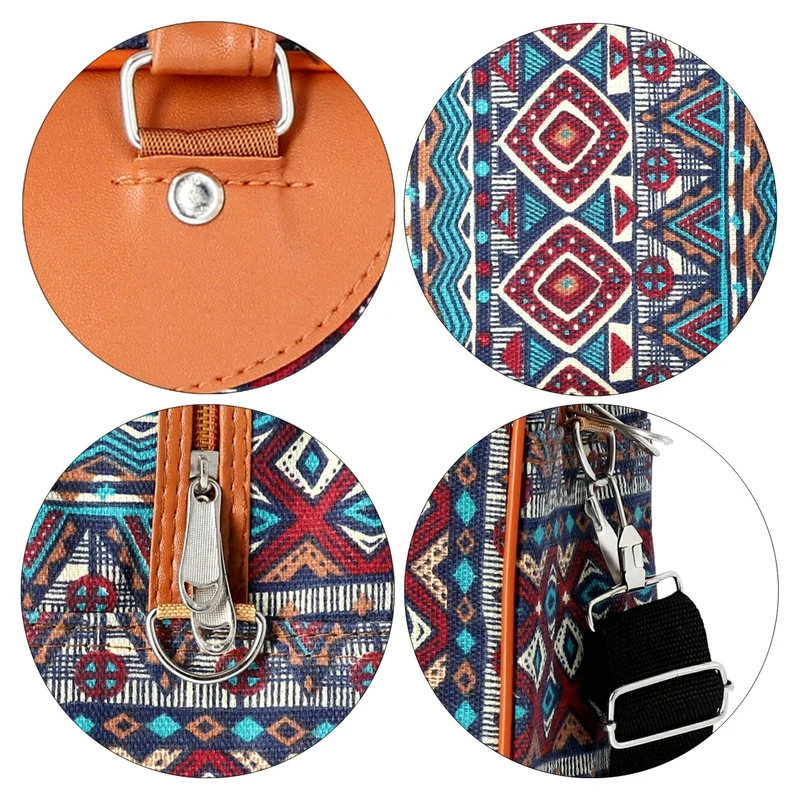Boho Stil Handtasche, 30x30x12 cm, Grün