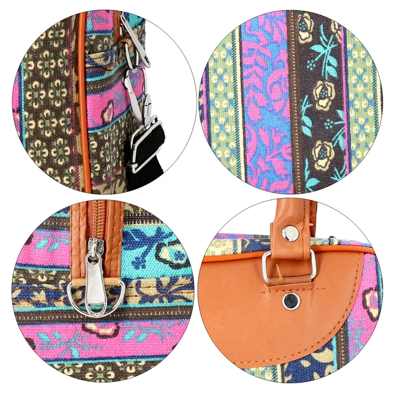 Boho Stil Handtasche, 30x30x12 cm, Grün