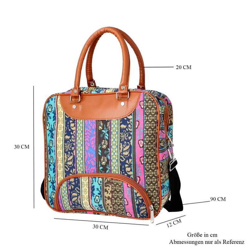 Boho Stil Handtasche, 30x30x12 cm, Grün