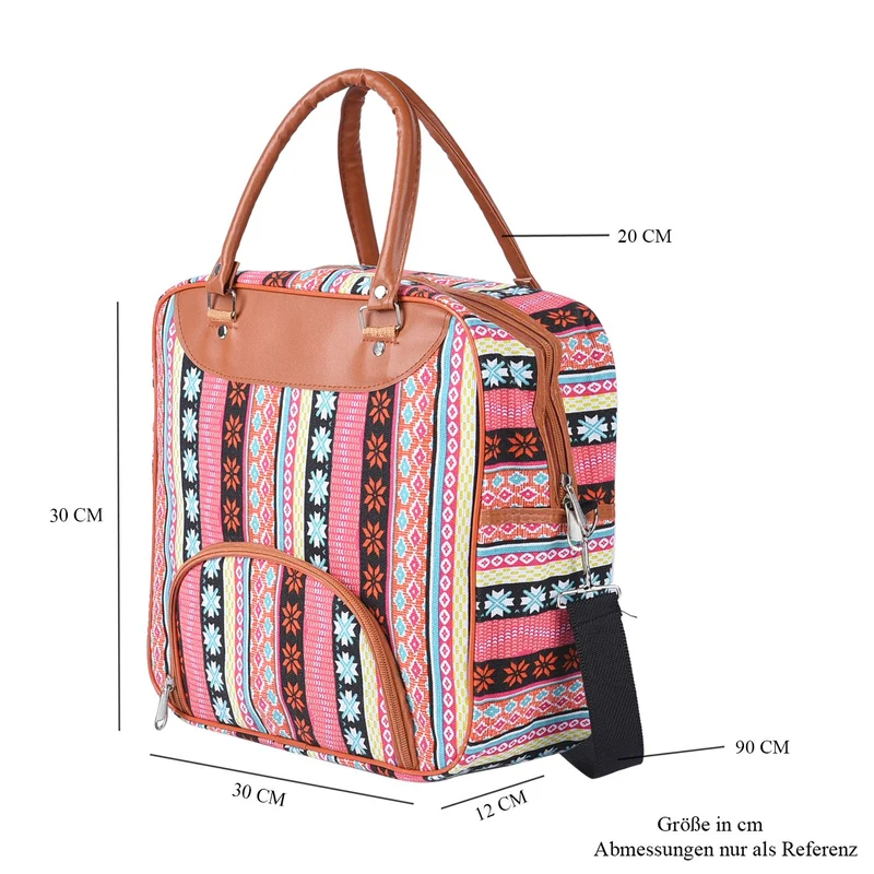Boho Stil Handtasche, 30x30x12 cm, Grün