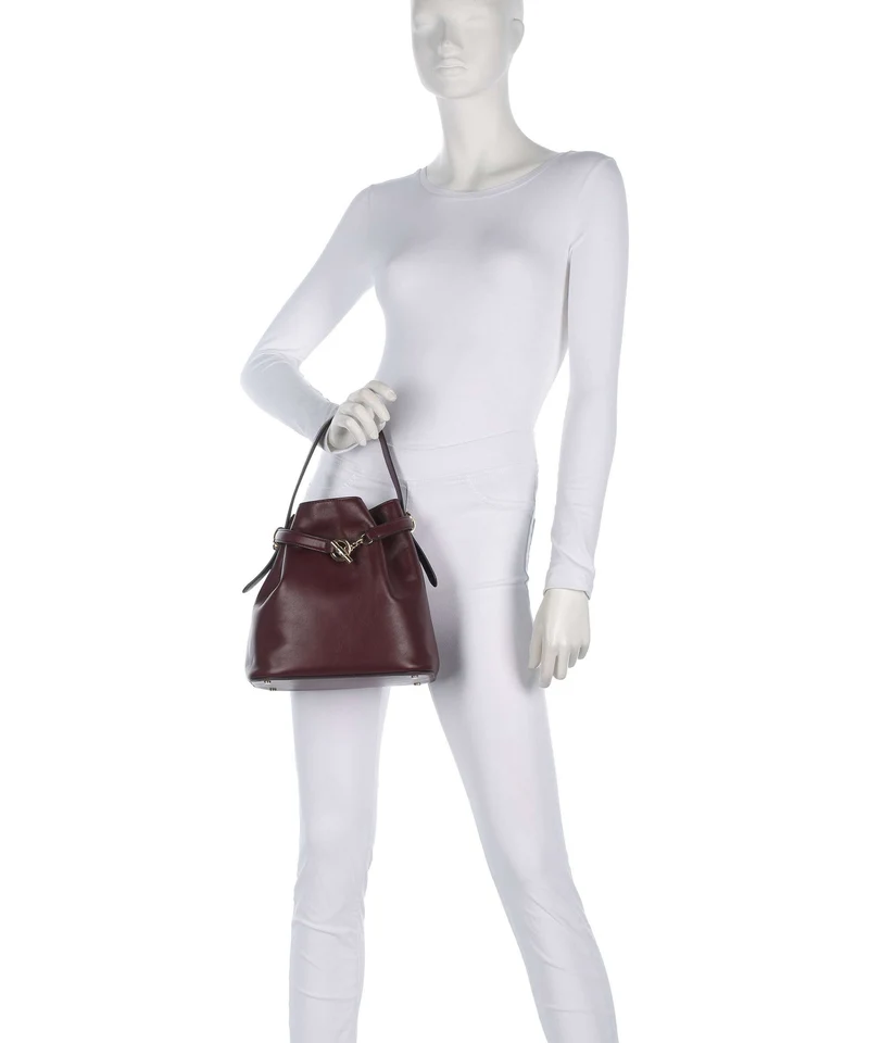Lauren Ralph Lauren Blaike Medium Bucket Handtasche dark garnet