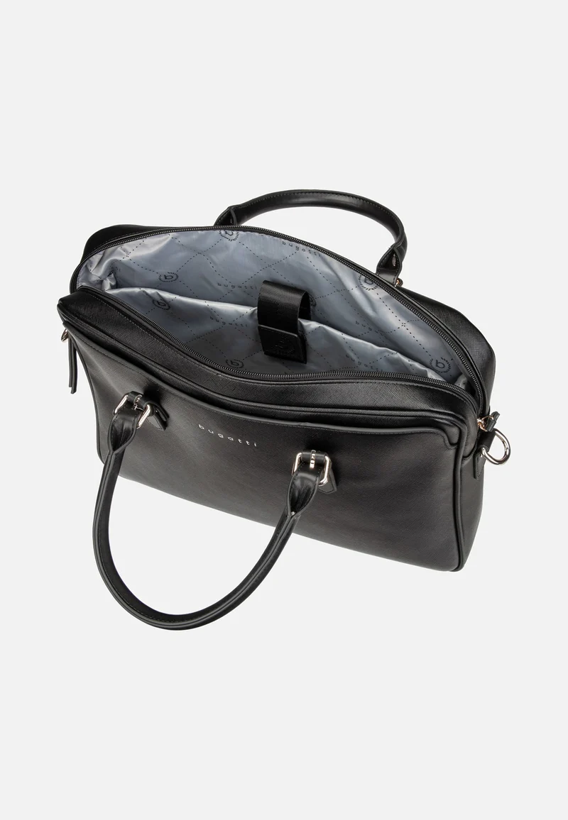 Ella Saffiano Briefcase Black - Aktentasche