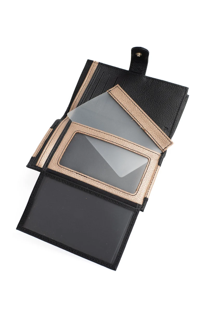 Portefeuille - 2 volets - Stop RFID - Cuir