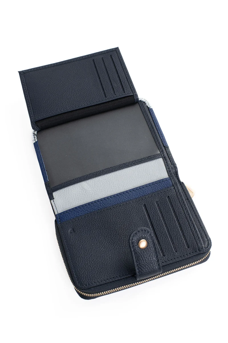 Portefeuille - 2 volets - Stop RFID - Cuir