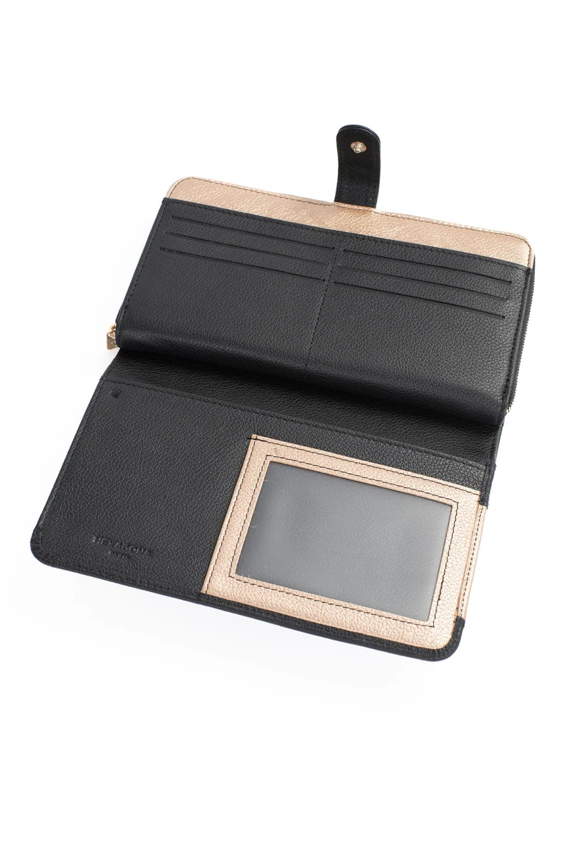 Compagnon de voyage - 1 volet - Stop RFID - Cuir