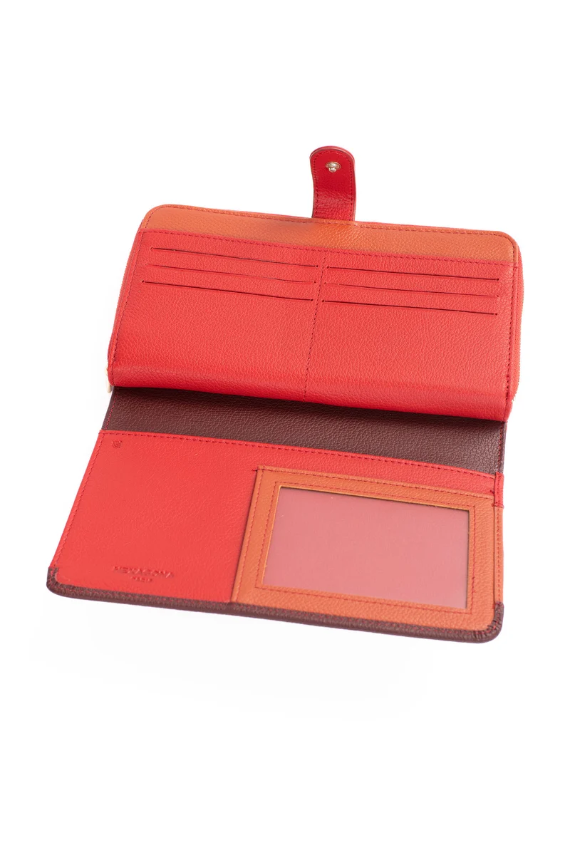 Compagnon de voyage - 1 volet - Stop RFID - Cuir