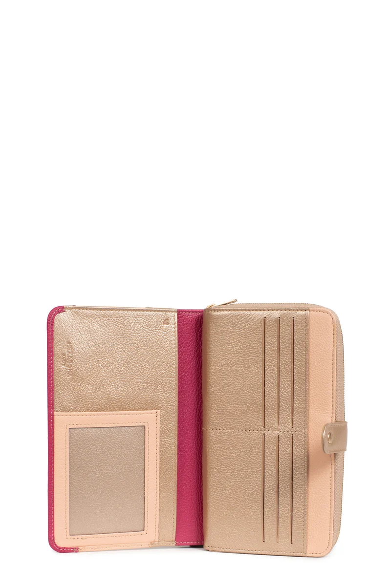 Compagnon de voyage - 1 volet - Stop RFID - Cuir