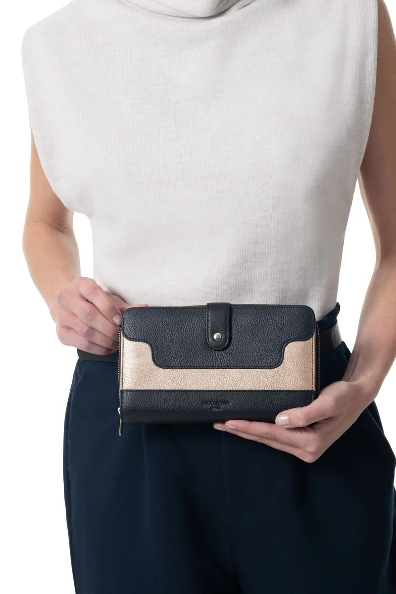 Compagnon de voyage - 1 volet - Stop RFID - Cuir