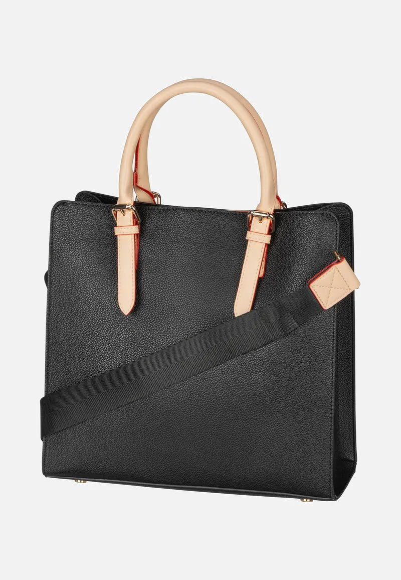 Ella Top Handle Large Dunkelbraun - Tote Bag