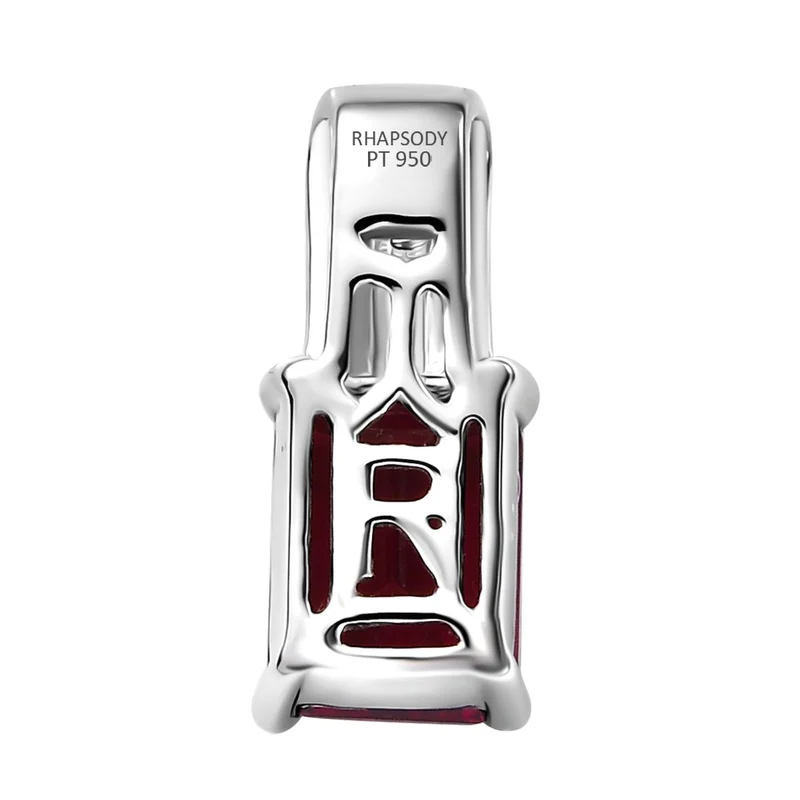 RHAPSODY AAAA Rubellit, Weißer Diamant Anhänger 950 Platin ca. 1.86 ct