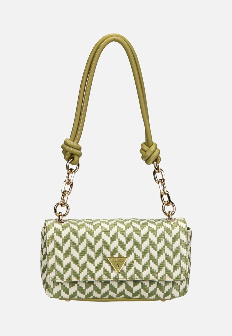 Tessi Flap Shoulder Olive Multi - Umhängetasche
