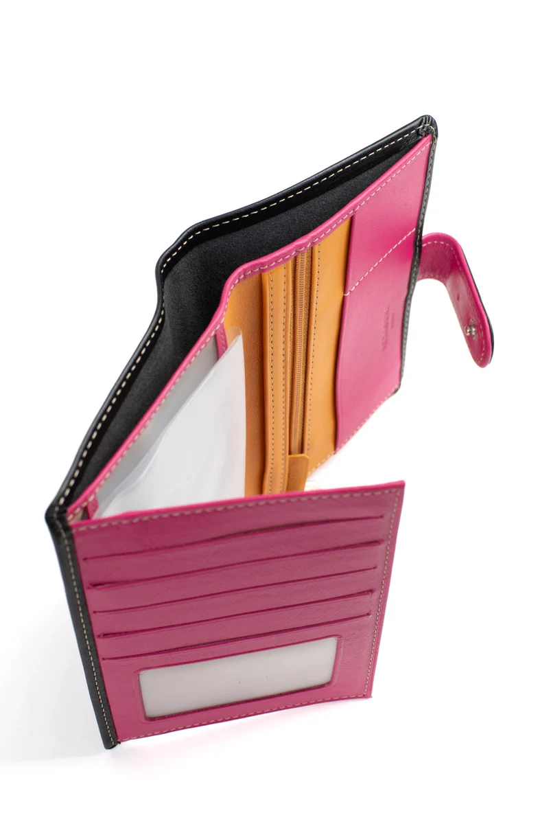 Portefeuille européen - 2 volets - Cuir