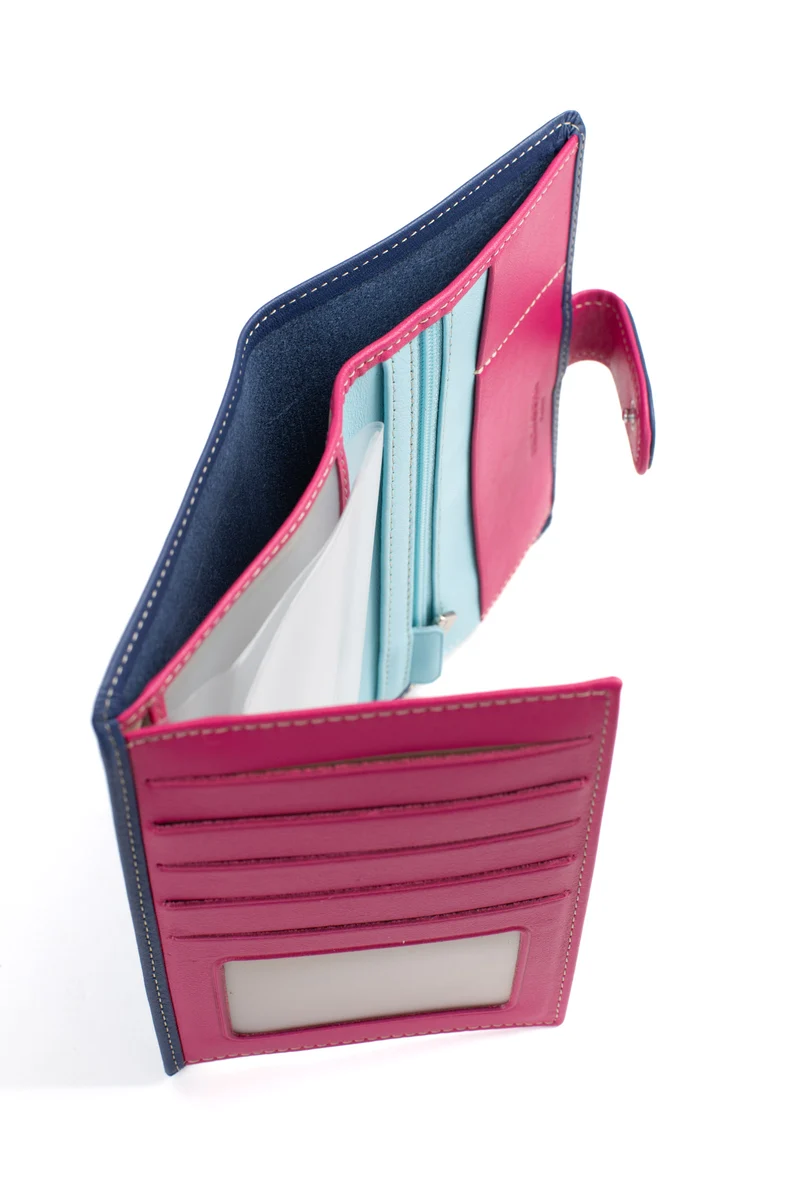 Portefeuille européen - 2 volets - Cuir