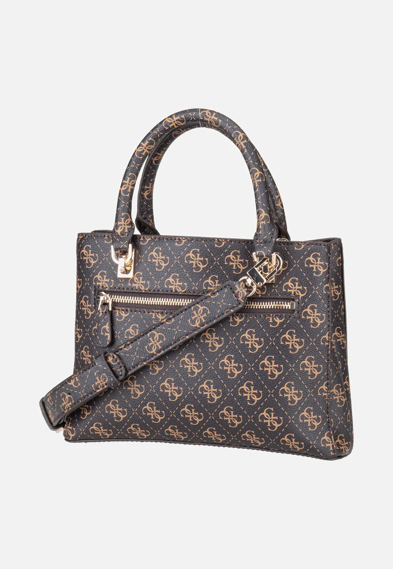 Noelle II Sml Multi Comp Stchl Brown Logo - Satchel