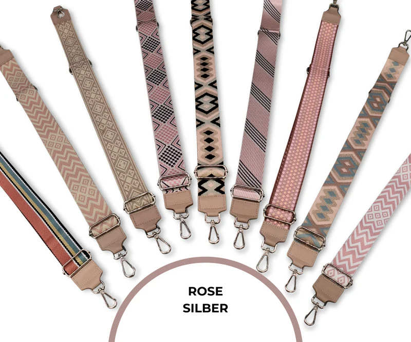 Taschenriemen - Rose (Silber)