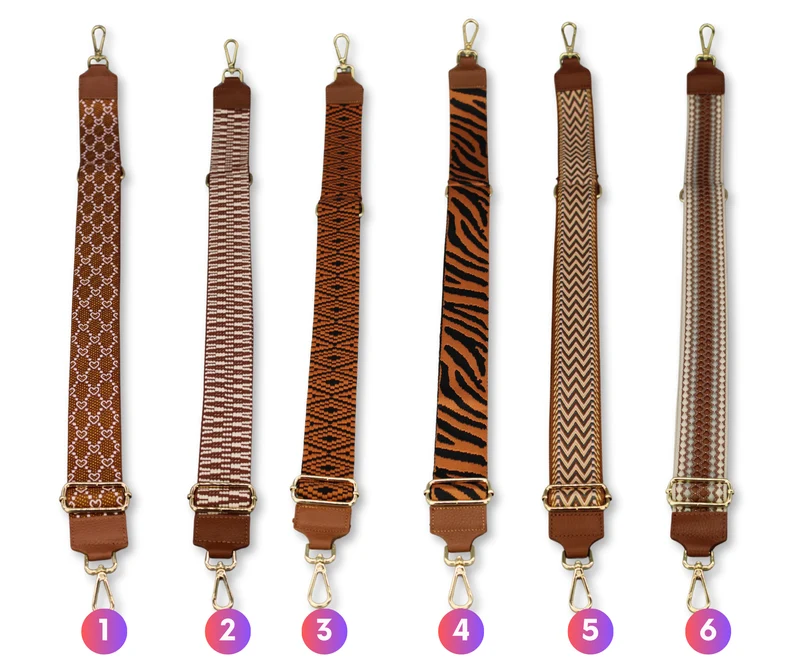 Taschenriemen - Cognac Braun (Gold)