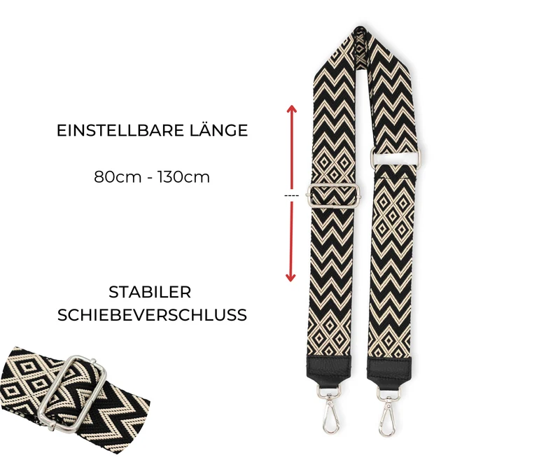 Taschenriemen - Cognac Braun (Silber)