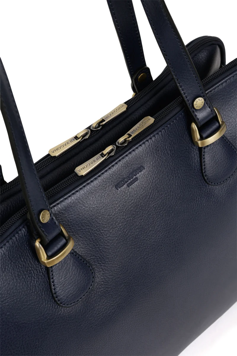 Sac porté épaule 2 anses - Tablette & A4 - Cuir