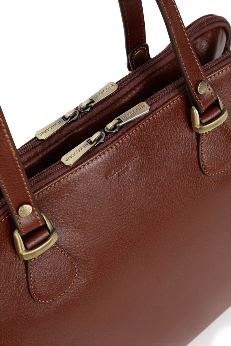 Sac porté épaule 2 anses - Tablette & A4 - Cuir