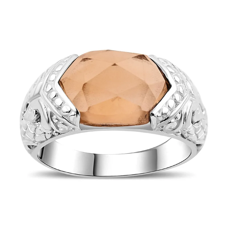 Exklusiver Schliff - Citrin Ring aus 925 Silber, , ca. 7.81 ct