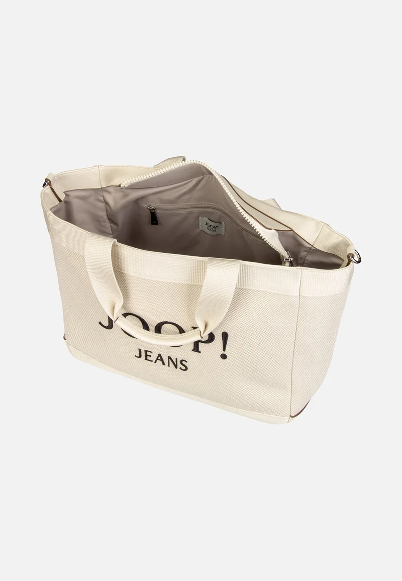 Calduccio Tela Yvette Handbag White - Henkeltasche