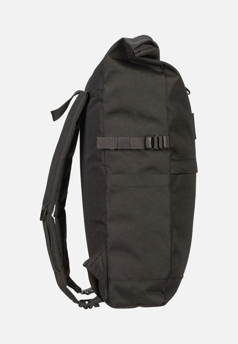 Icon BP M Black/Black Leather - Rolltop Rucksack