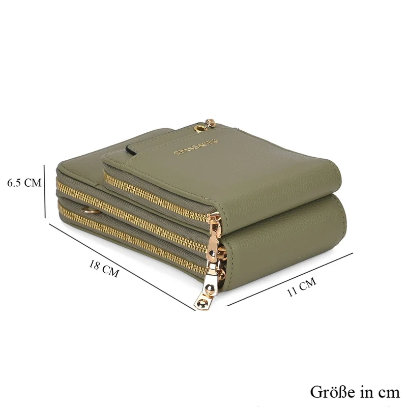 PASSAGE Crossbody-Handytasche mit Abnehmbarem Kartenhalter, 18x6.5x11cm, rosa