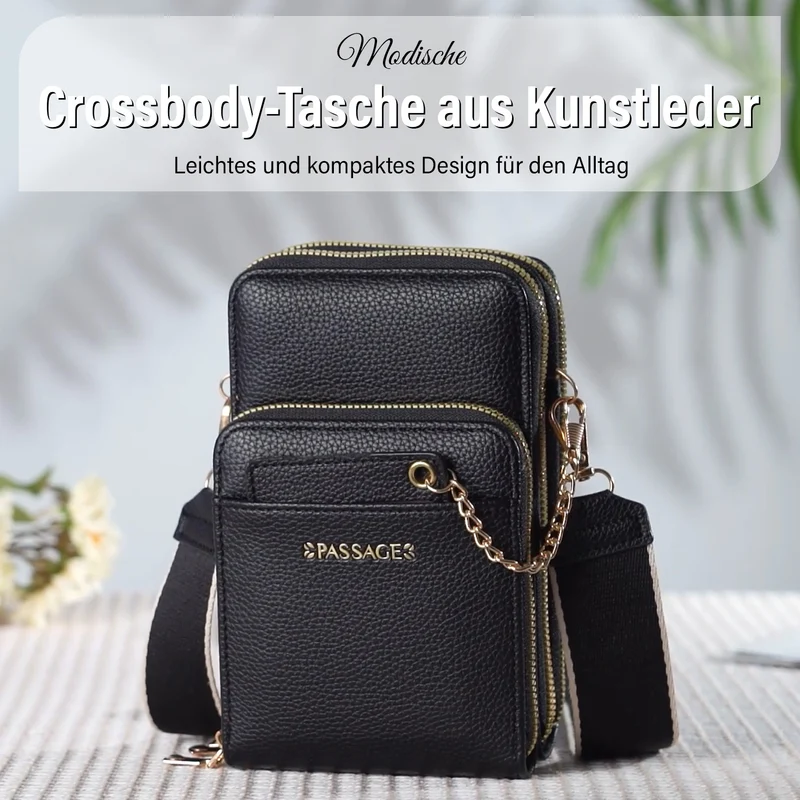 PASSAGE Crossbody-Handytasche mit Abnehmbarem Kartenhalter, 18x6.5x11cm, rosa