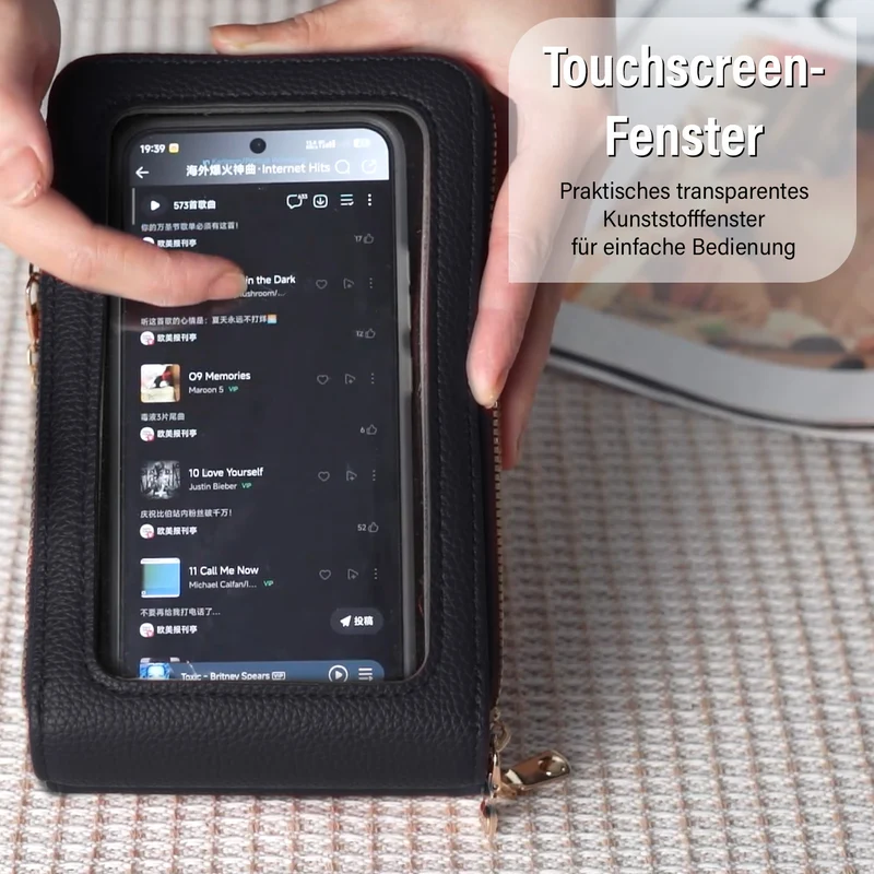 PASSAGE Crossbody-Handytasche mit Abnehmbarem Kartenhalter, 18x6.5x11cm, rosa