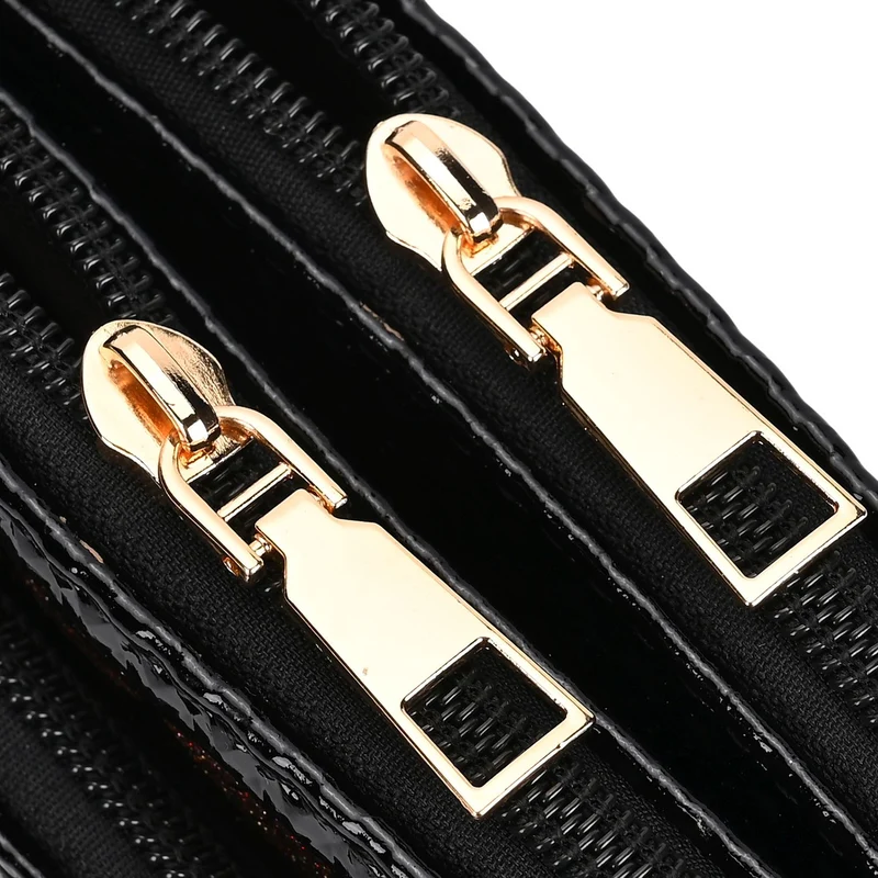 Sling Crossbody Bag, Stylische Silber-Umhängetasche, 3 Reißverschlussfächer, Vielseitiger 130 cm Gurt, PU-Außenseite, 100% Polyester-Futter, Kompakte Größe 22x12 cm, Silber