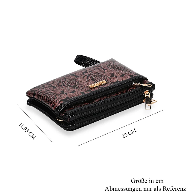 Sling Crossbody Bag, Stylische Silber-Umhängetasche, 3 Reißverschlussfächer, Vielseitiger 130 cm Gurt, PU-Außenseite, 100% Polyester-Futter, Kompakte Größe 22x12 cm, Silber