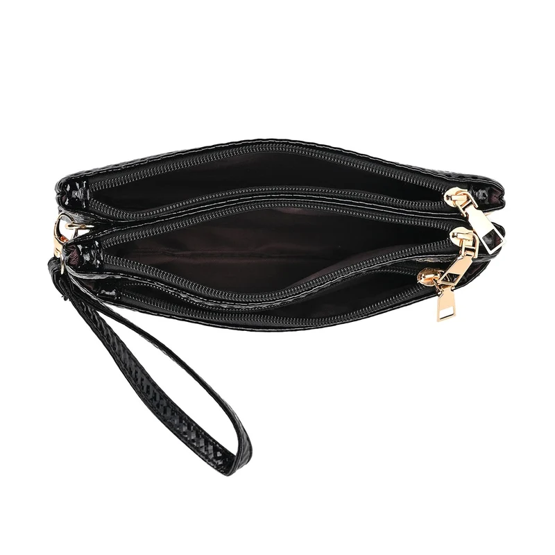 Sling Crossbody Bag, Stylische Silber-Umhängetasche, 3 Reißverschlussfächer, Vielseitiger 130 cm Gurt, PU-Außenseite, 100% Polyester-Futter, Kompakte Größe 22x12 cm, Silber