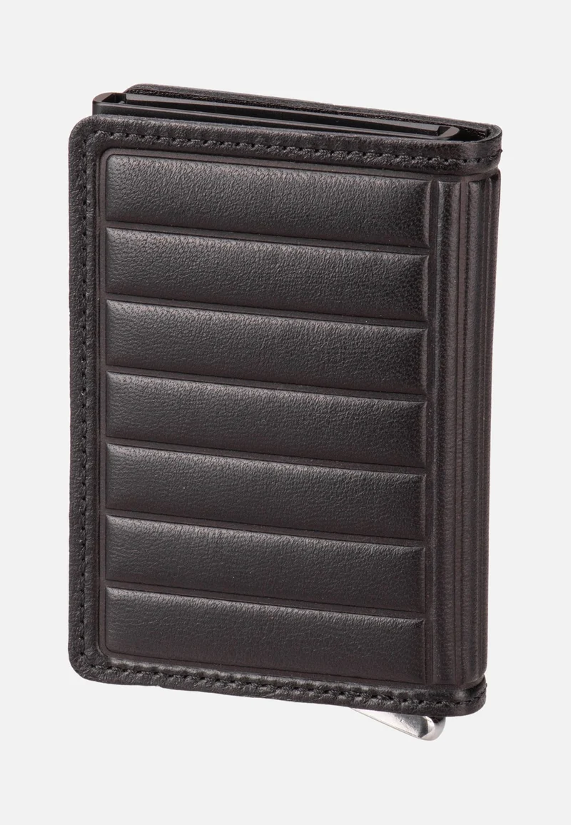 Slimwallet Emboss Lines Black+ - Portemonnaie