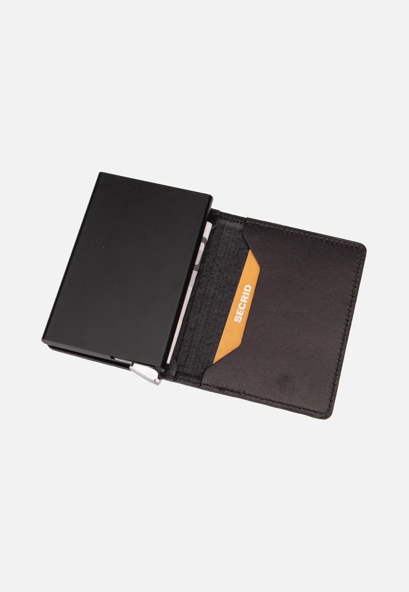 Slimwallet Emboss Lines Black+ - Portemonnaie