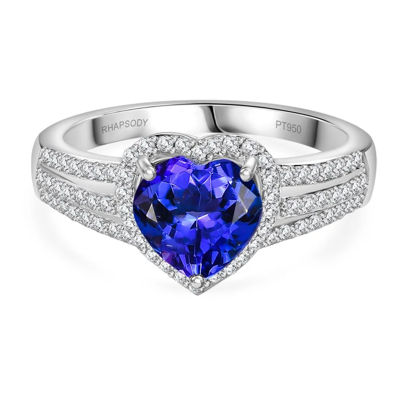 Premium-Duo: RHAPSODY AAAA Tansanit und VS Diamant Schmuckset