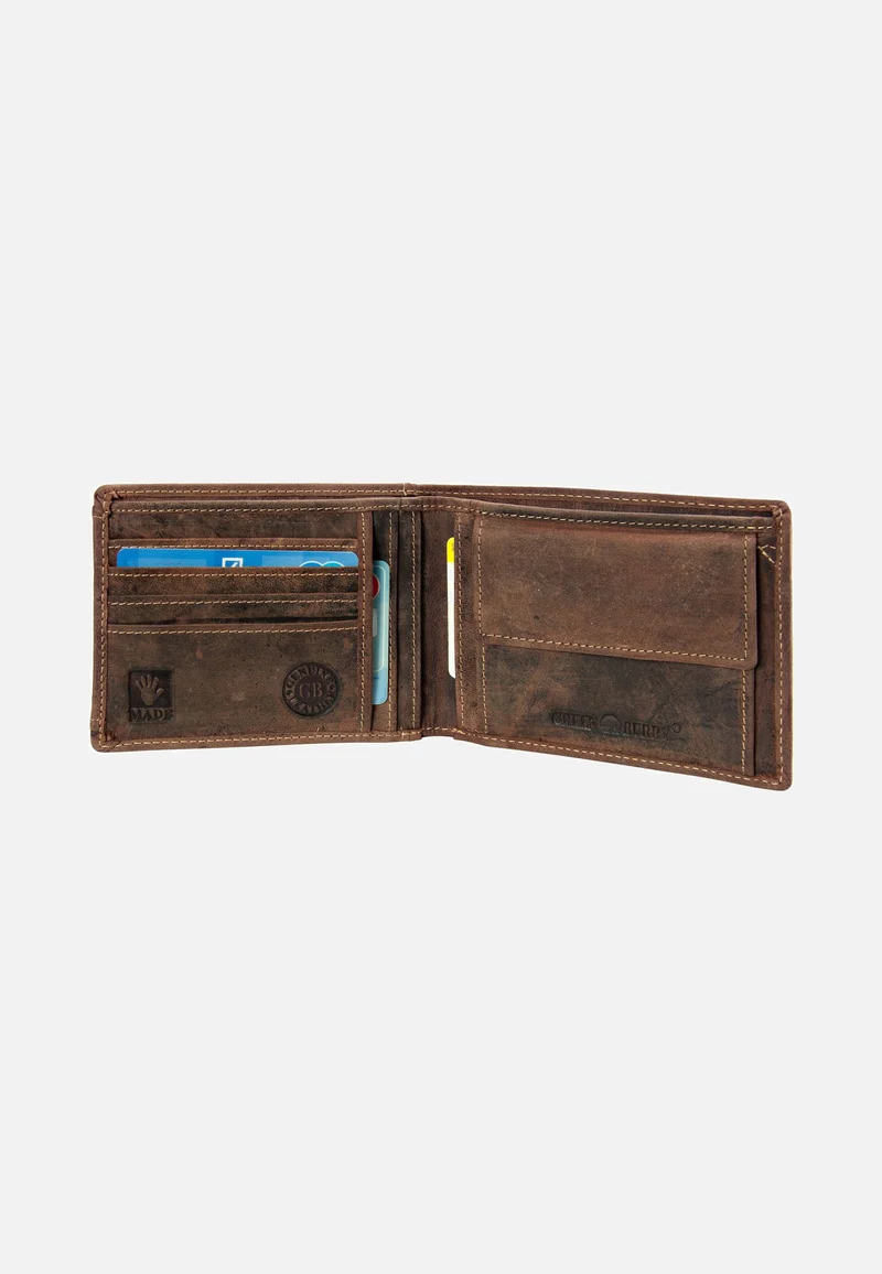 Vintage 2tlg. patented Sattelbraun - Portemonnaie