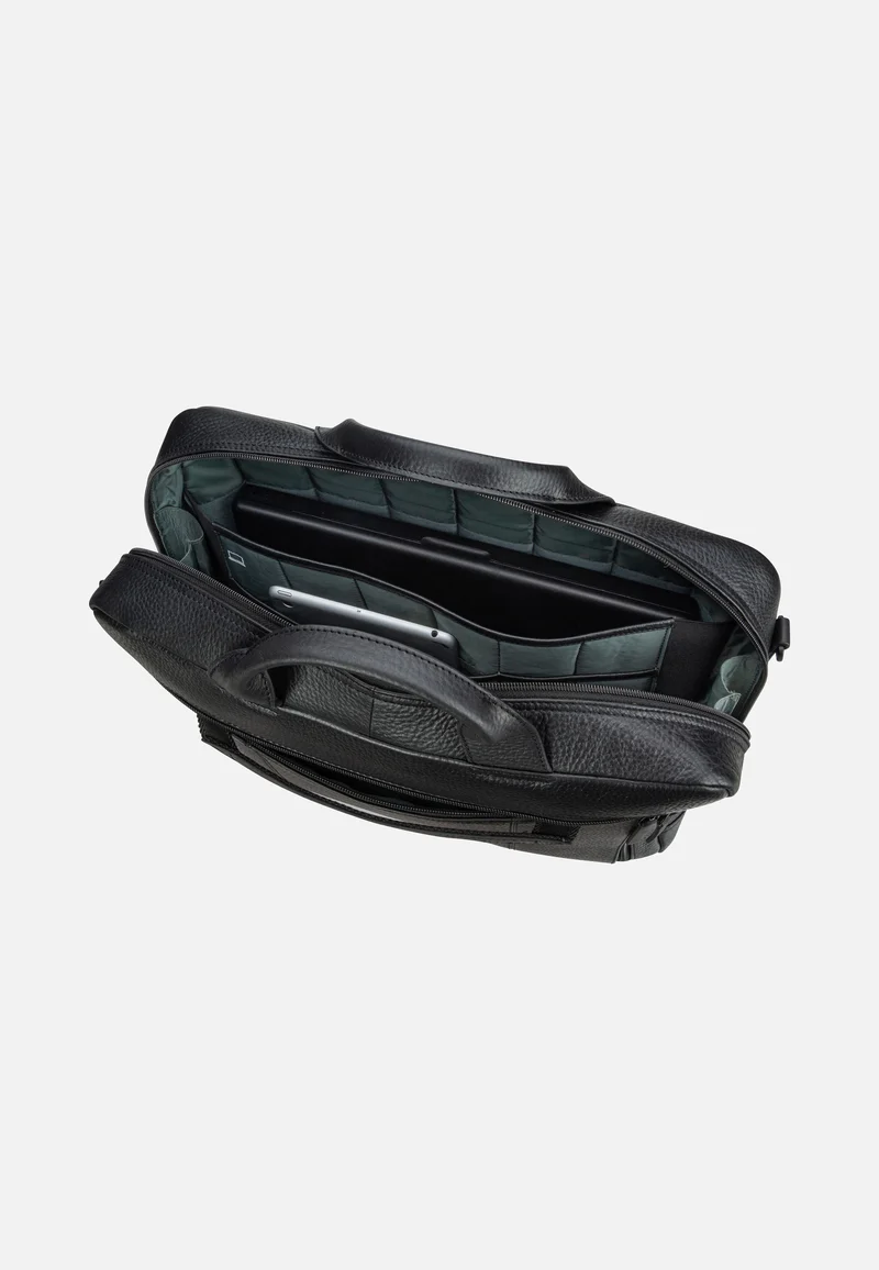 Stockholm Business Bag M 1 Comp Black - Aktentasche
