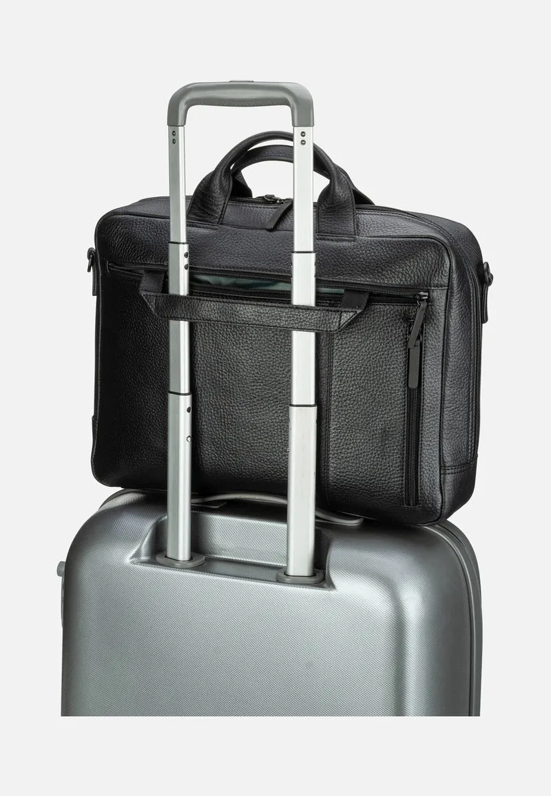 Stockholm Business Bag M 1 Comp Black - Aktentasche