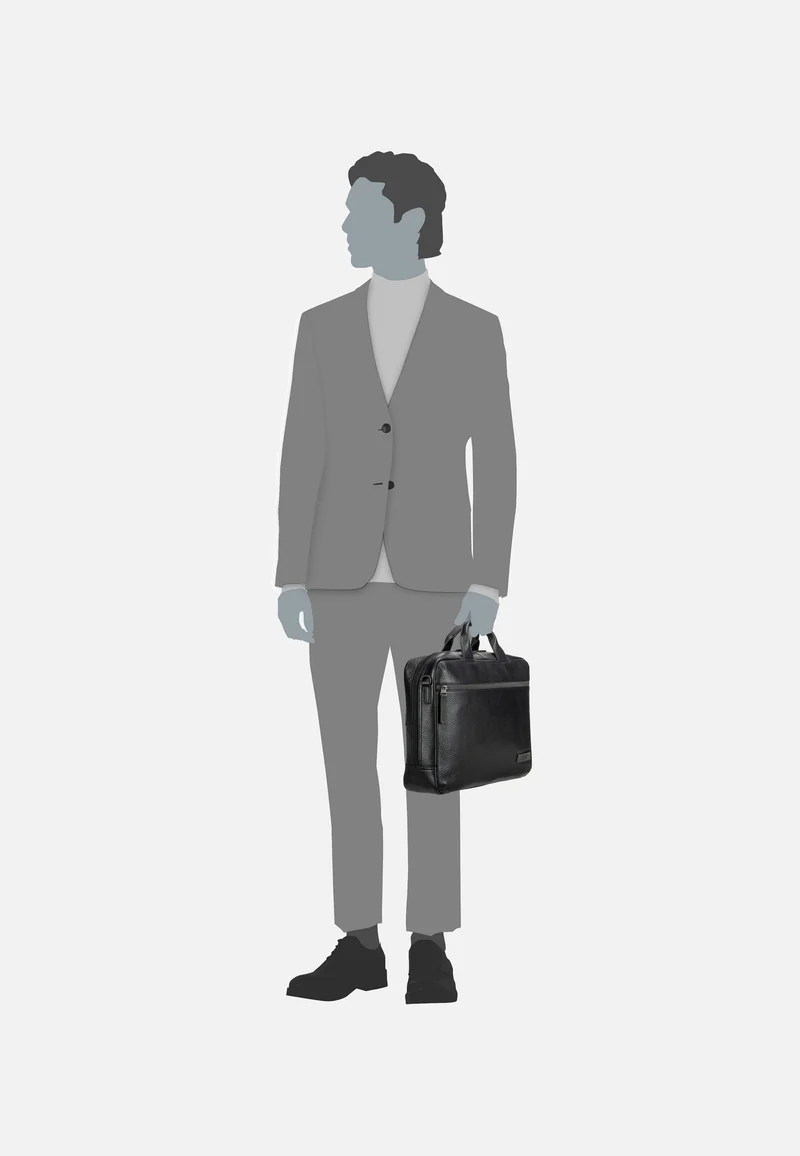 Stockholm Business Bag M 1 Comp Black - Aktentasche