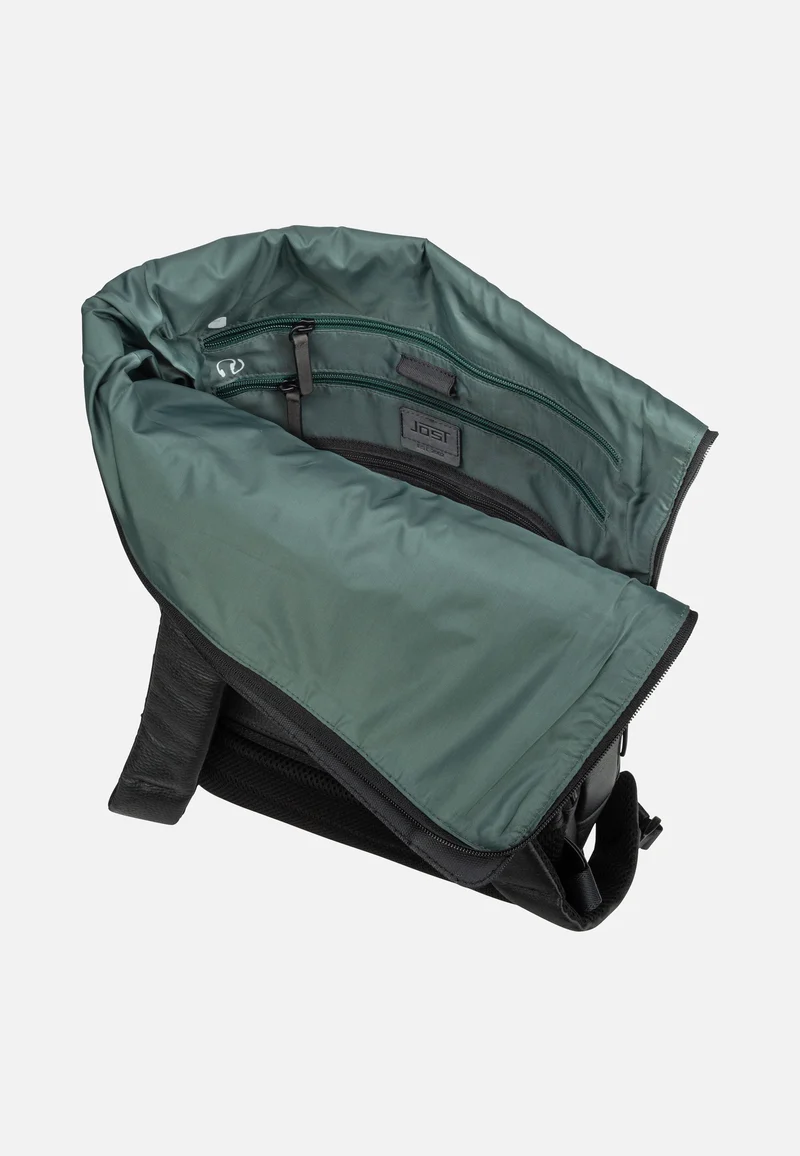 Stockholm Courier Black - Rolltop Rucksack