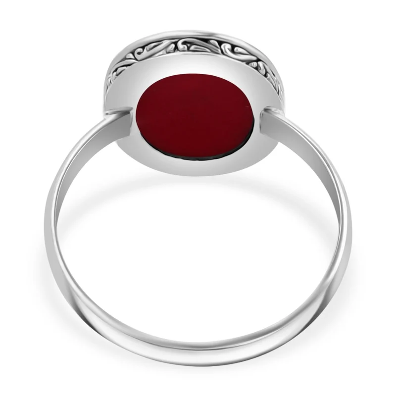 Royal Bali - Koralle Ring, 925 Silber ca. 2.77g