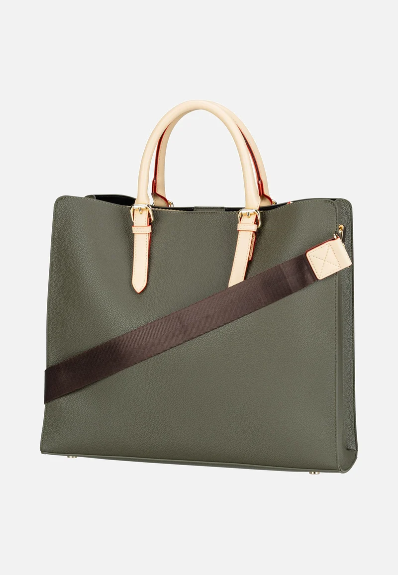 Ella Top Handle L Olive - Tote Bag