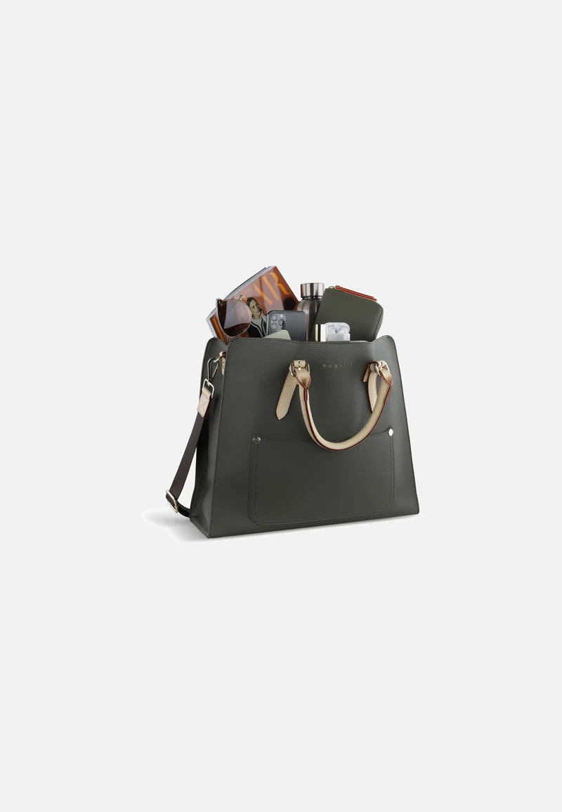 Ella Top Handle L Olive - Tote Bag