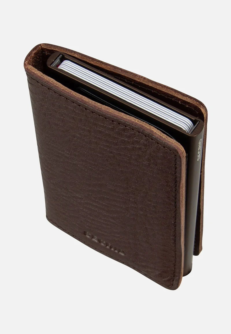 Slimwallet Veg Tanned Espresso-Brown - Portemonnaie