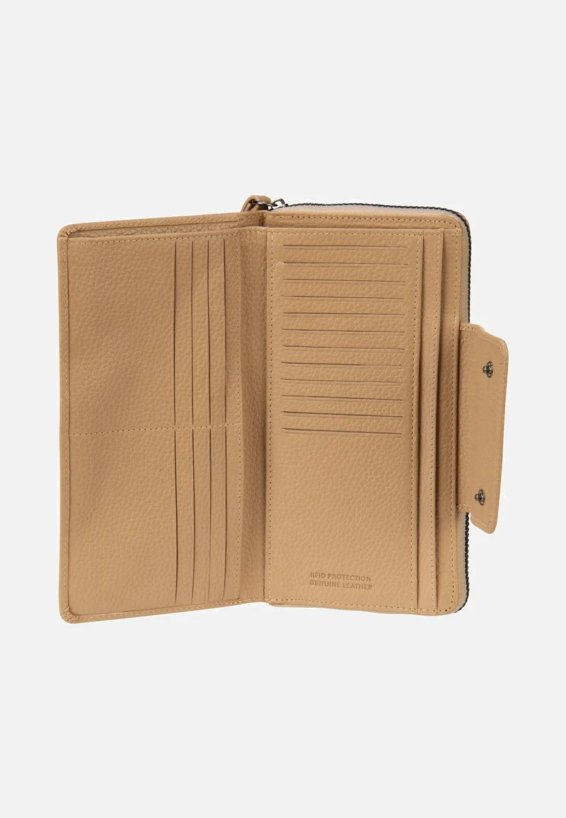 Elsa Ladies Zip Large Sand - Portemonnaie